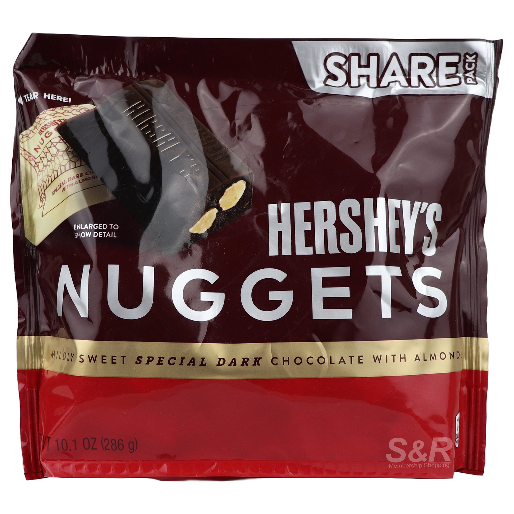 Hershey's Nuggets Dark Chocolate with Almonds 286g Hershey's Nuggets Dark Chocolate with Almonds 286g